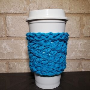 Handmade Knit coffee sleeve or cozy